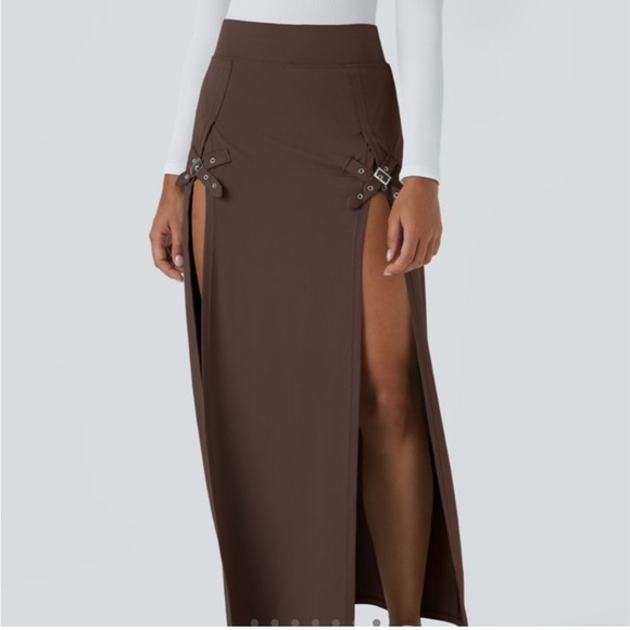 [Halara] NWT Waisted Decorative Buckle Split 2-in-1 Maxi
Casual Skirt - Picture 6 of 12